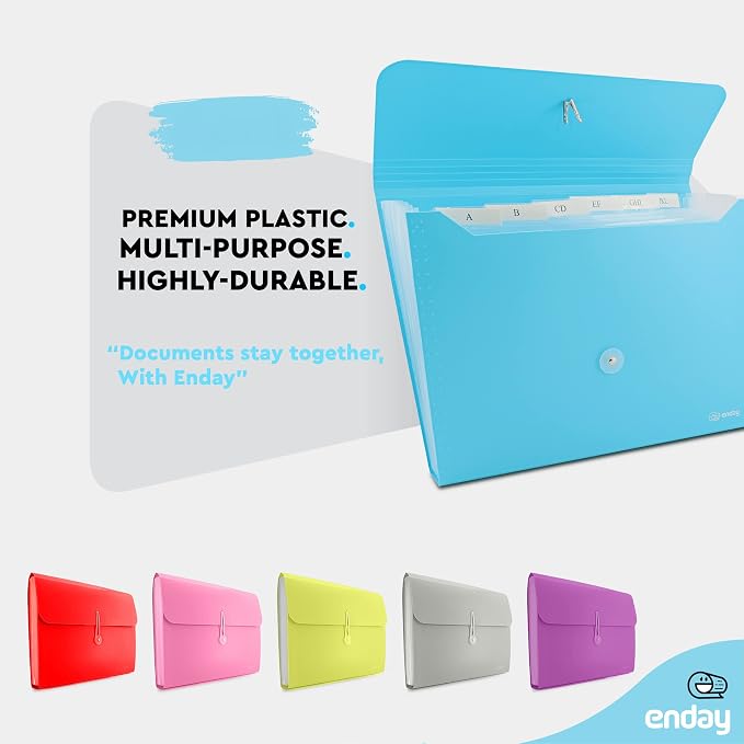 Accordion File Organizer, 7 Pocket Expanding File and Cover Folder - Image 3