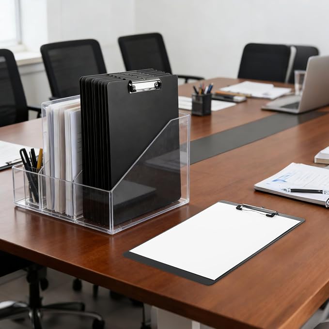 MIVIDE 30 Pack Black Clipboards, Plastic Office Clipboard 12.4 x 8.9 Inch Size - Image 6