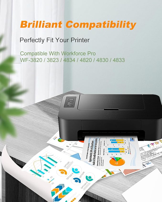 822XL Ink Cartridges Remanufactured Replacement for Epson 822XL Ink Cartridges for Epson 822 822 XL T822 for Epson WF-3820 Printer Workforce Pro WF-4820 WF-4830 WF-4833 WF-3823 Printer（5 Pack, 822XL）-DeskLoop Office