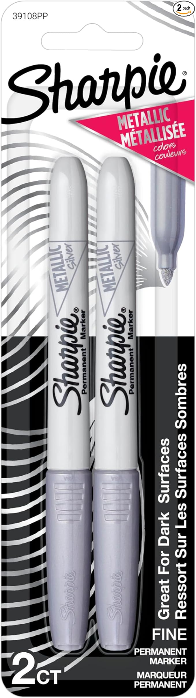 Sharpie Metallic Permanent Markers, Fine Point, Arts & Crafts by Unknown