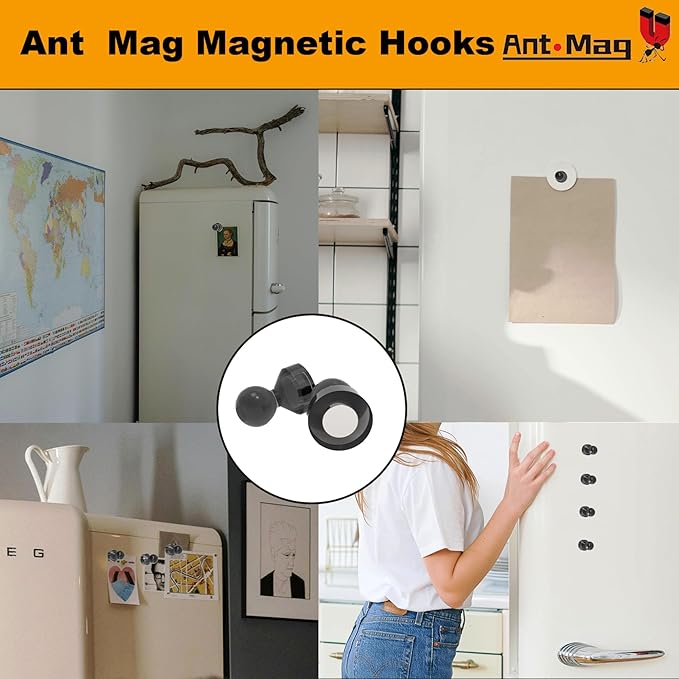 Ant Mag Magnetic Push Pins 48pcs Strong Whtieboard Pins Magnets Perfect Use for Map Fridge Kitchen Home Office Classroom-DeskLoop Office