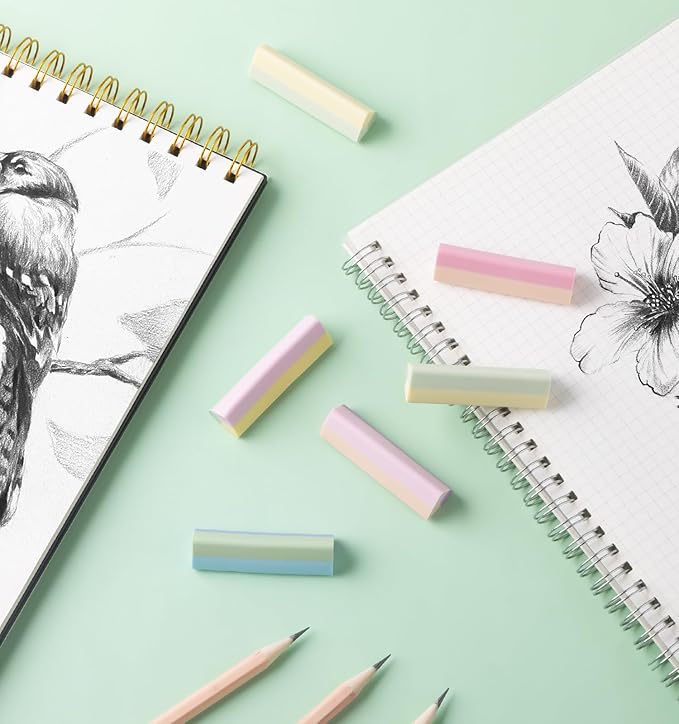 15 Pack Pencil Erasers, Colored Eraser for Kids Cute Orradores Escolares Eraser for School Office Art Erasers for Drawing-DeskLoop Office