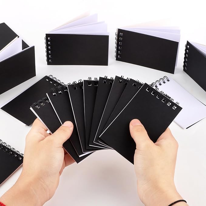 Hooqict 24 Pack Small Pocket Notebook Black Mini Notebooks Party Favors Bulk - Image 3