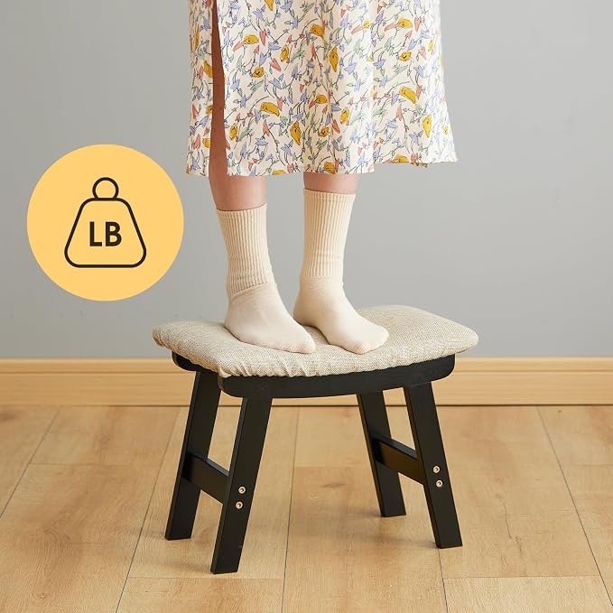 Foot Stool Ottoman Foot Rest Under Desk, Small Stool - Image 4