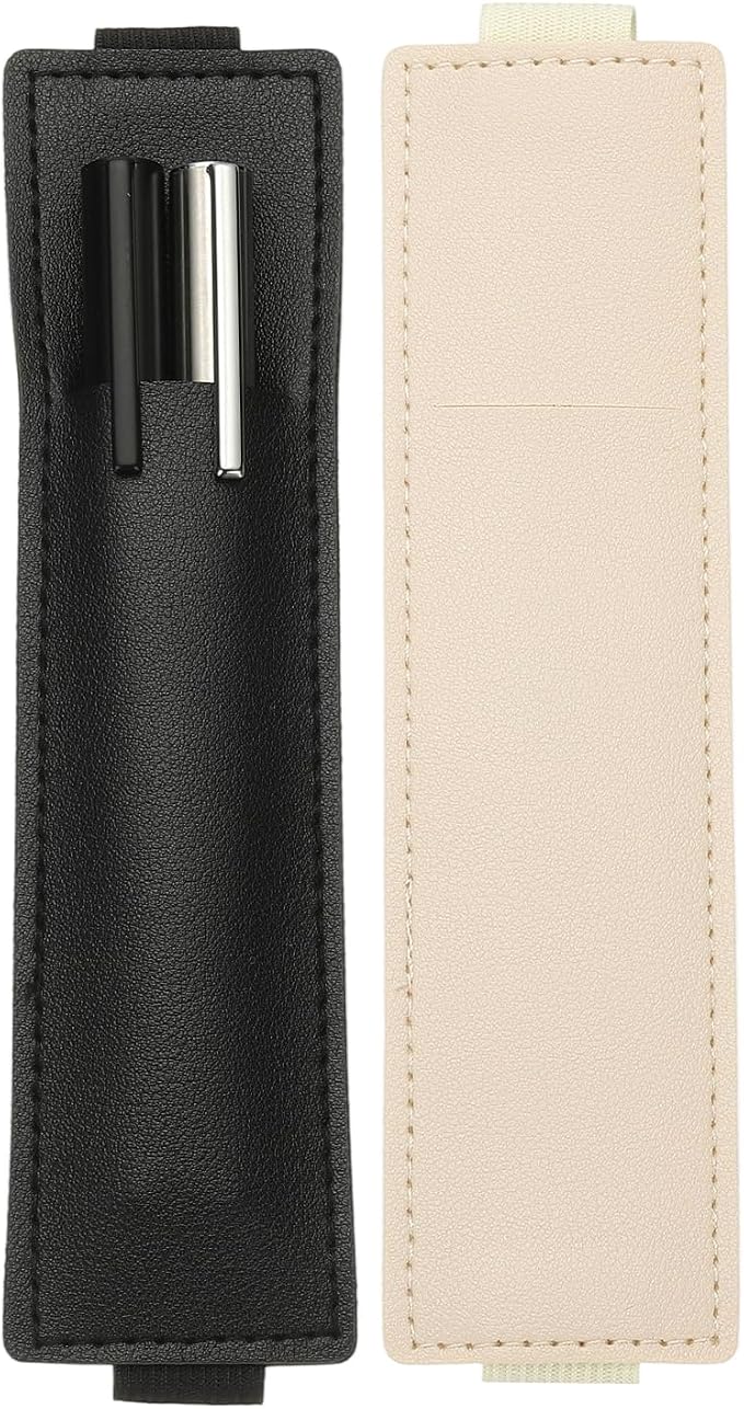 PATIKIL 2Pcs Elastic Notebook Pen Holder, Adjustable Hold 2 Pen Holder PU by PATIKIL