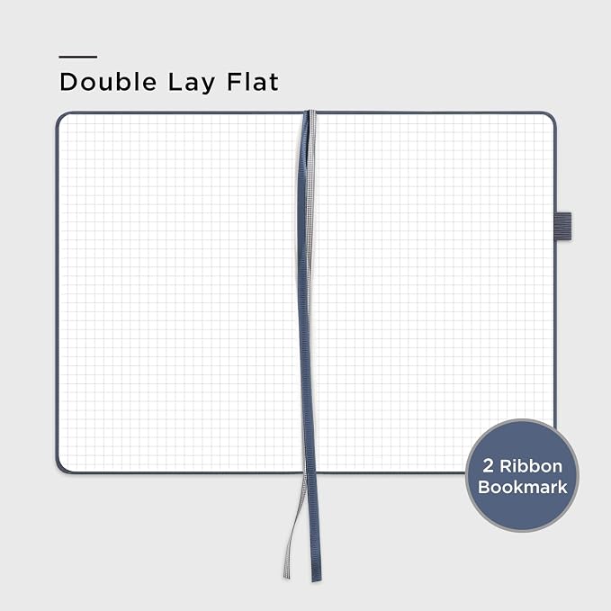 &And Per Se Graph Notebook, 5mm Grid, A5 Hardcover, 160 Pages 100gsm Thick Paper - Image 4