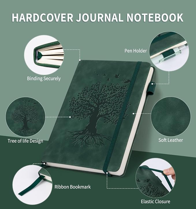 Lined Journal Notebook for Women Men, A4 Hardcover Leather Journals for Writing - Image 2