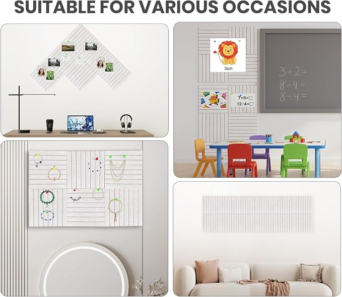 Large Cork Board Alternative 48” X 36” Felt Bulletin Board Tiles, - Image 5