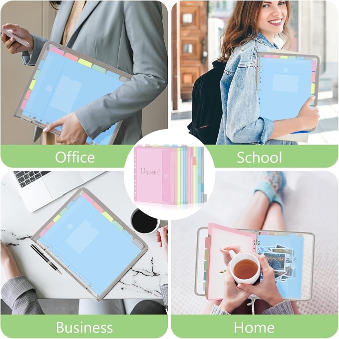 Uquelic Document Organizer, Soft PVC Binder - Image 7