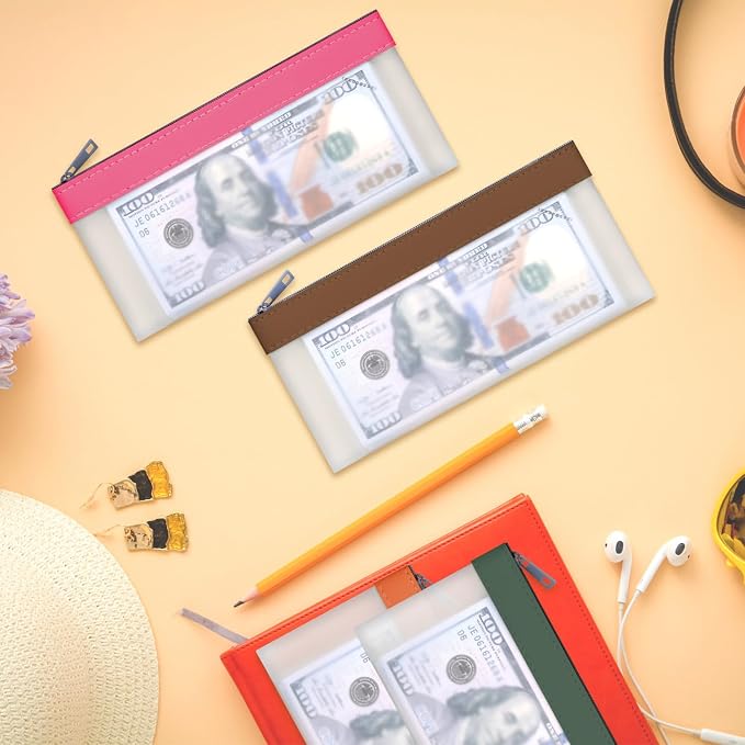 Clear Money Envelopes for Cash 7.6"x3.7" | Money Bags - Image 6
