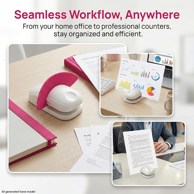 Paper Holder for Typing, Compact Plastic Document Holder for Typing, Paper - Image 5