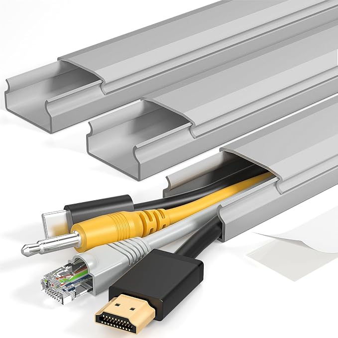 Yecaye TV Cord Hider, 42In Large Cable Hider Grey, Wire Covers by Yecaye