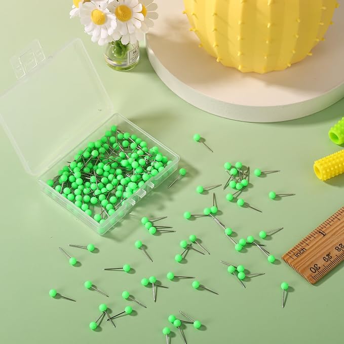 XIHIRCD 200pcs Map Push Pins, Map Tacks Round Head Pins Small Thumb Tacks - Image 3