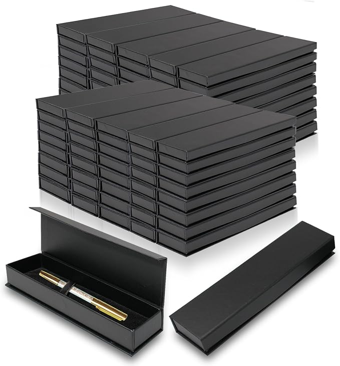 Olutacot 84 Pcs Pen Gift Boxes Empty Black Ballpoint Pen Gift Box by OLUTACOT
