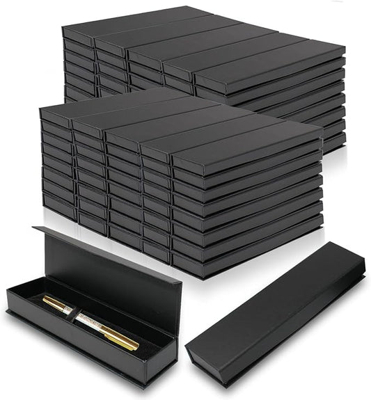 Olutacot 84 Pcs Pen Gift Boxes Empty Black Ballpoint Pen Gift Box by OLUTACOT