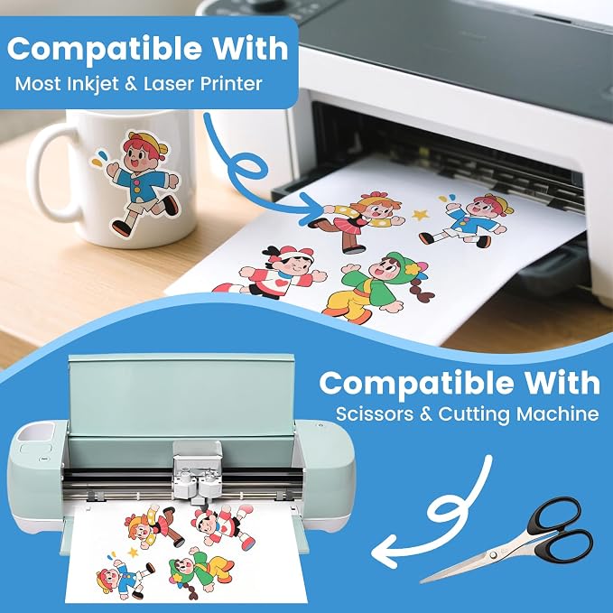 150 Sheets Glossy Sticker Paper, 8.5in x 11in Sticker Paper - Image 3