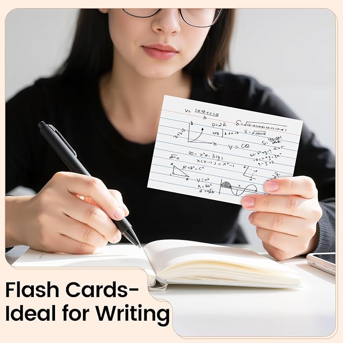 Index Cards 4x6, 400 Sheets, Ruled White Flash Cards - Image 6