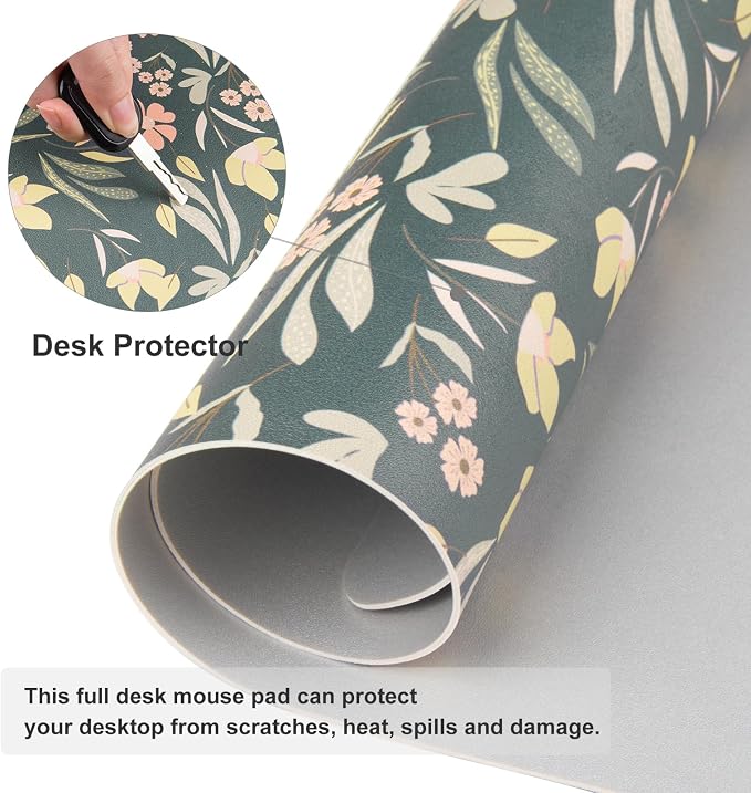Colorful Star Large Mouse Pad, PU Leather Waterproof Desk Mat, Computer Gaming - Image 4