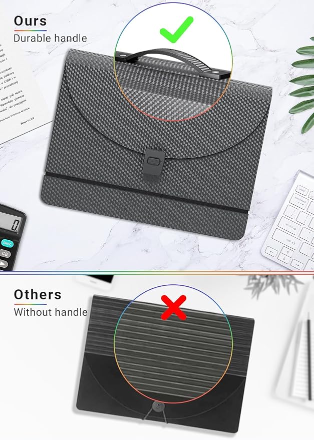 Expanding File Folder/Accordion File Organizer/Portable File Box - Image 5