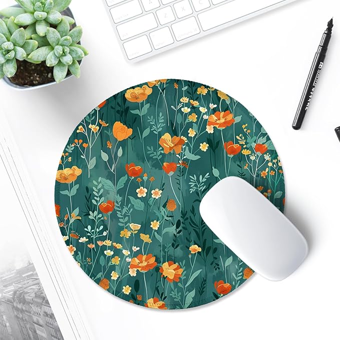 ITNRSIIET Round Mouse Pad with Stitched Edge Premium-Textured Waterproof - Image 6