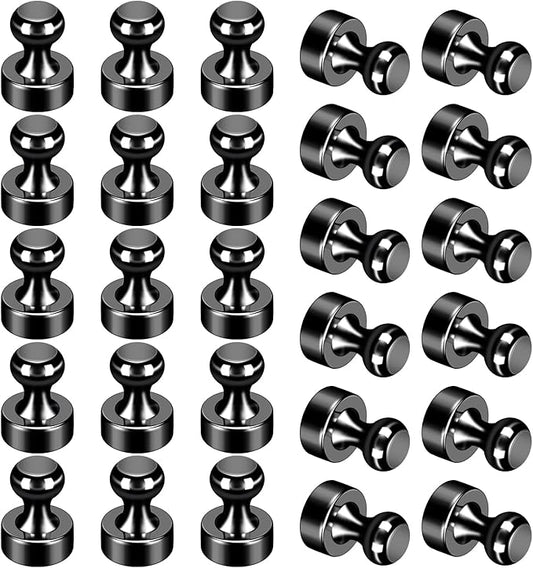 24Pack Black Fridge Magnet Refrigerator Magnets Strong Magnets for Whiteboard Lockers Fridge Office Classroom Kitchen Home Adults-DeskLoop Office
