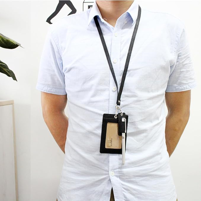 Boshiho Vertical Style Leather ID Card Badge Holder - Image 5