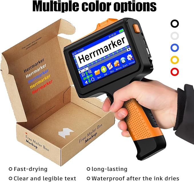 Original New 42ml Quick Dry Ink Cartridge, Replacement Compatible for 0.5inch/12.7mm Handheld Inkjet Printer TIJ314/TIJ990/T1000 (Black)-DeskLoop Office