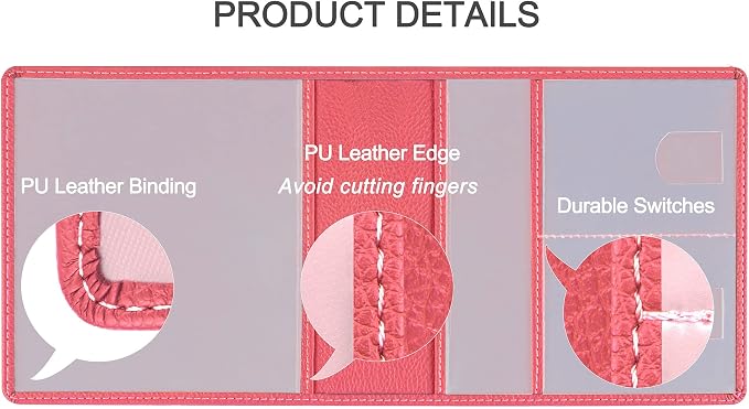 Car Registration and Insurance Holder, Premium PU Leather Vehicle Glove Box Car - Image 4