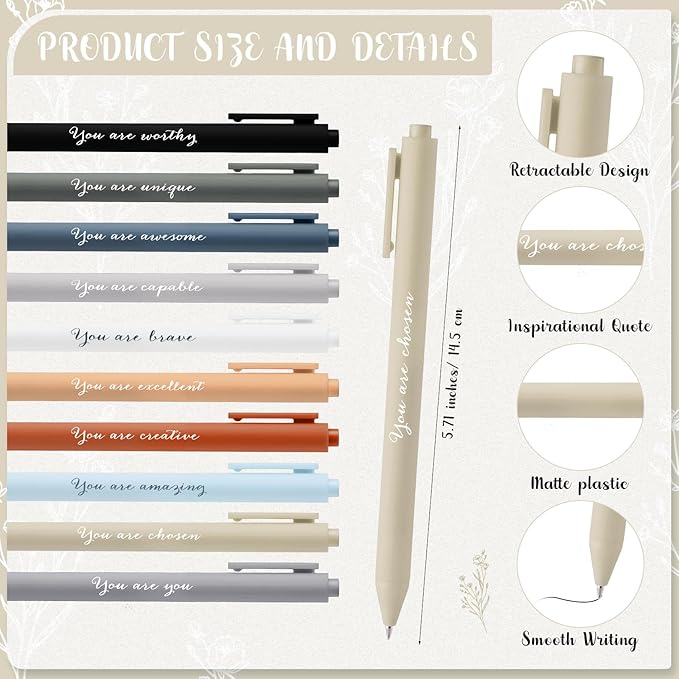 100 Pcs Inspirational Notebooks Motivational Mini Notepads Bulk Aesthetic Mini Notebook with Pen Employees Appreciation Gifts for Social Worker Coworkers Teachers Office (Neutral Colors)