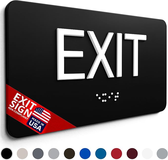 ADA Compliant Exit Sign with Braille - Image 7