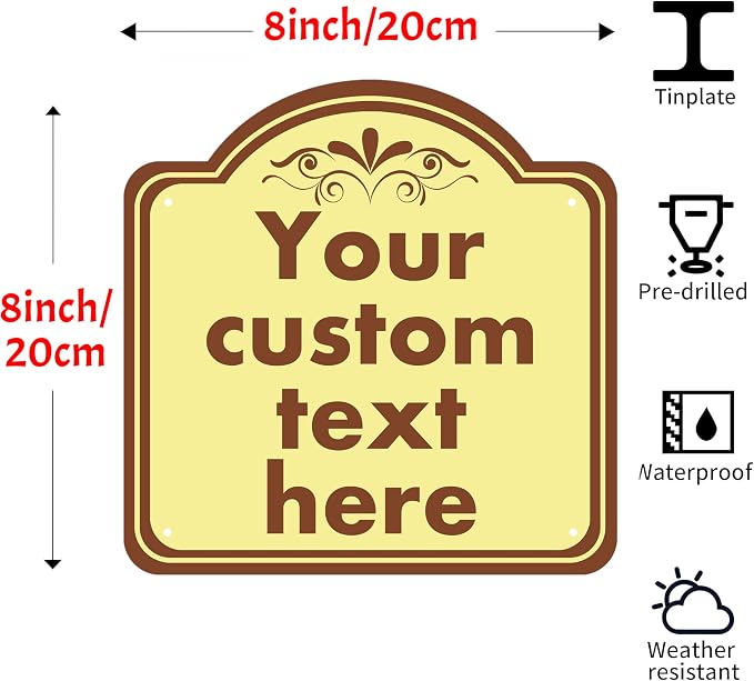 Custom Sign, Custom Indoor/Outdoor Decorative Sign，Aluminum Weatherproof Metal - Image 2