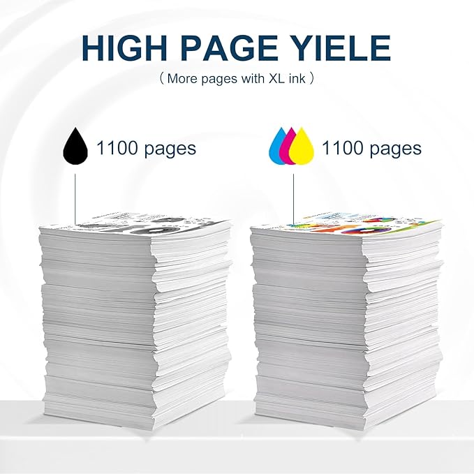 822XL Ink Cartridges Combo Pack Remanufactured Replacement for Epson 822XL Ink Cartridges 822XL Work for Epson WF-3820 WF-4820 WF-4830 WF-4833 WF-3823 WF-4834 Printer (4 Pack)-DeskLoop Office