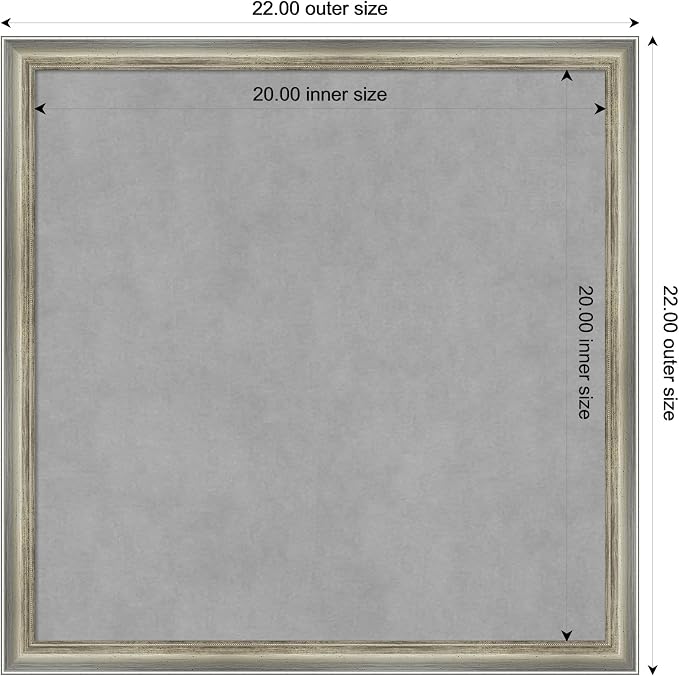 Amanti Art Silver Framed Magnetic Board 22x22 Medium Vision Board - Image 3