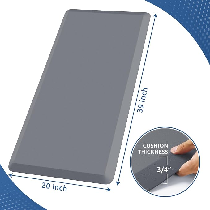 KitchenClouds Kitchen Mat Cushioned Anti Fatigue Rug 20"x39" Water Resistant - Image 2