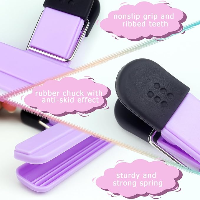 Tamaki 6 Pack Large Chip Bag Clips Assorted Color Food Bag Clips Plastic Heavy - Image 4