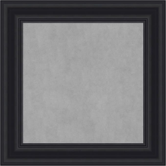 Amanti Art Black Framed Magnetic Board 16x16 X-Small Vision Board by AmantiArt