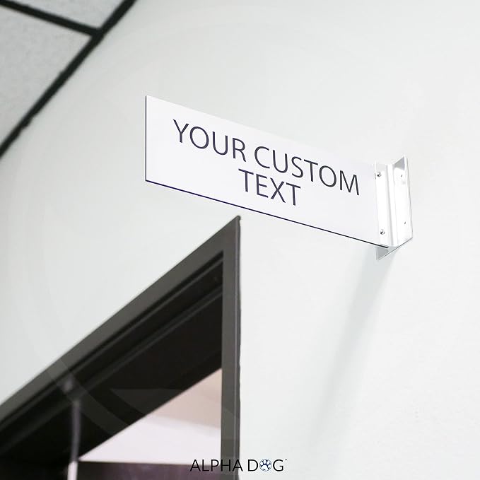 ALPHA DOG SIGNS Custom Projecting Hallway Nameplate, Personalized 2-Line Text - Image 4