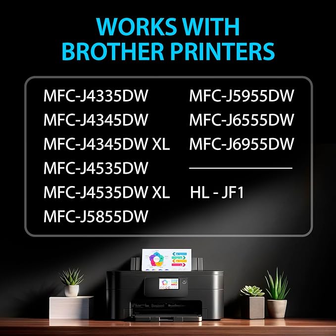 Smart Ink Compatible Ink Cartridges Replacement for Brother LC406 XL LC406XL for Brother Printer MFC-J4335DW MFC-J4535DW MFC-J5855DW MFC-J6555DW MFC-J4345DW XL (4 Pack, Black, Cyan, Magenta, Yellow)-DeskLoop Office