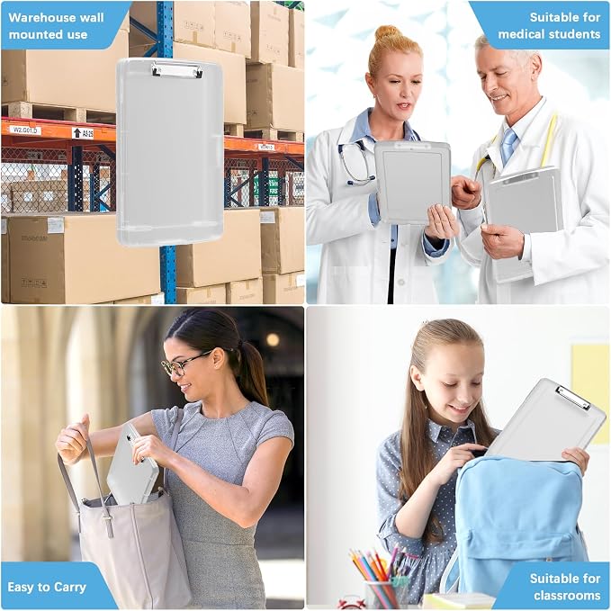 Hongri Clipboard with Storage with Pen Holder, Folder Nursing Clip Board 8.5 x - Image 7