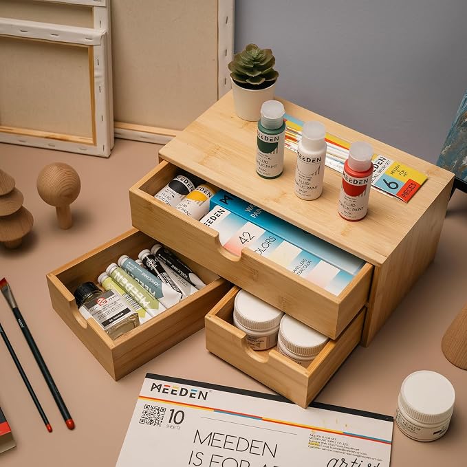 MEEDEN Bamboo Desk Organizer - Image 2