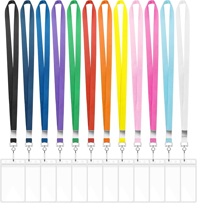 12 Pack Lanyards for ID Badges Cruise Lanyard for Ship Cards by BESARME