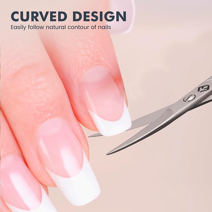 Curved Nail Scissors for Women & Men – German Quality Stainless Steel – Small - Image 5