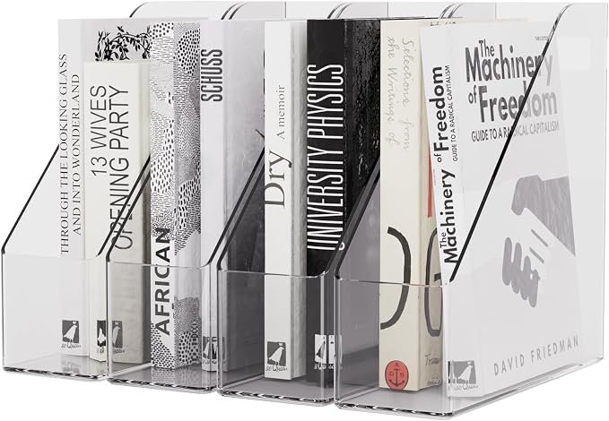 Magazine Holder, Desktop File Magazine Book Storage Shelf by Unknown