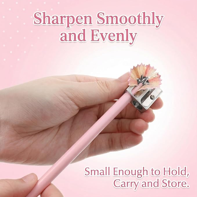 12 Pack Pencil Sharpener 8 Pcs Handheld Double Hole Pencil Sharpener and 4 Pcs - Image 3
