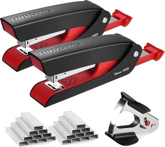 Arrow Office Stapler Set, 25 Sheet Capacity Metal Desk Staplers by ArrowToolGroup