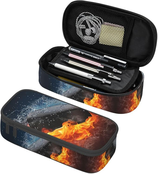 HKHEHOP Hockey Sport Pencil Case Big Capacity Storage Pencil Pouch Stationery by HKHEHOP