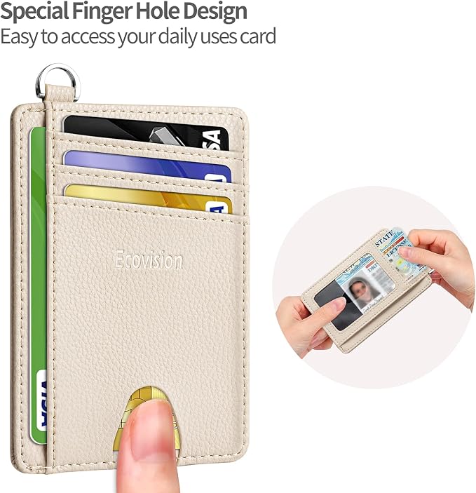 Slim Minimalist Front Pocket Wallet, RFID Blocking Credit Card Holder Wallet - Image 6