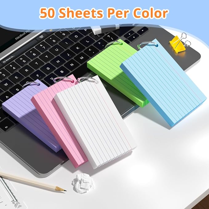 Index Cards 3x5 Inches, Colorful Flash Cards - Image 5