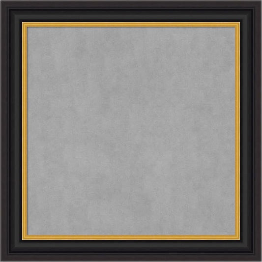 Amanti Art Black Framed Magnetic Board 30x30 Medium Vision Board by AmantiArt