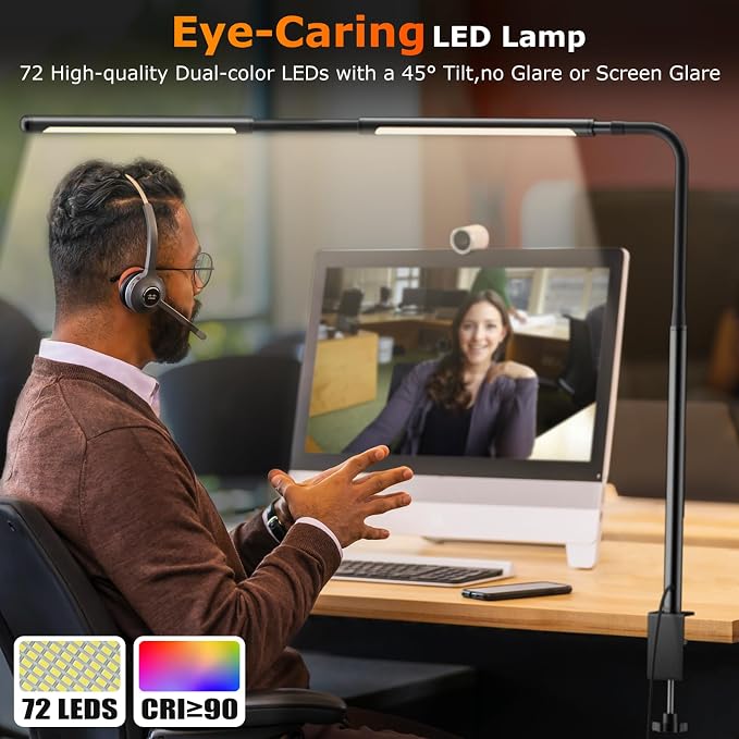 LED Desk Lamp for Home Office, Eye-Caring Desk Light - Image 7